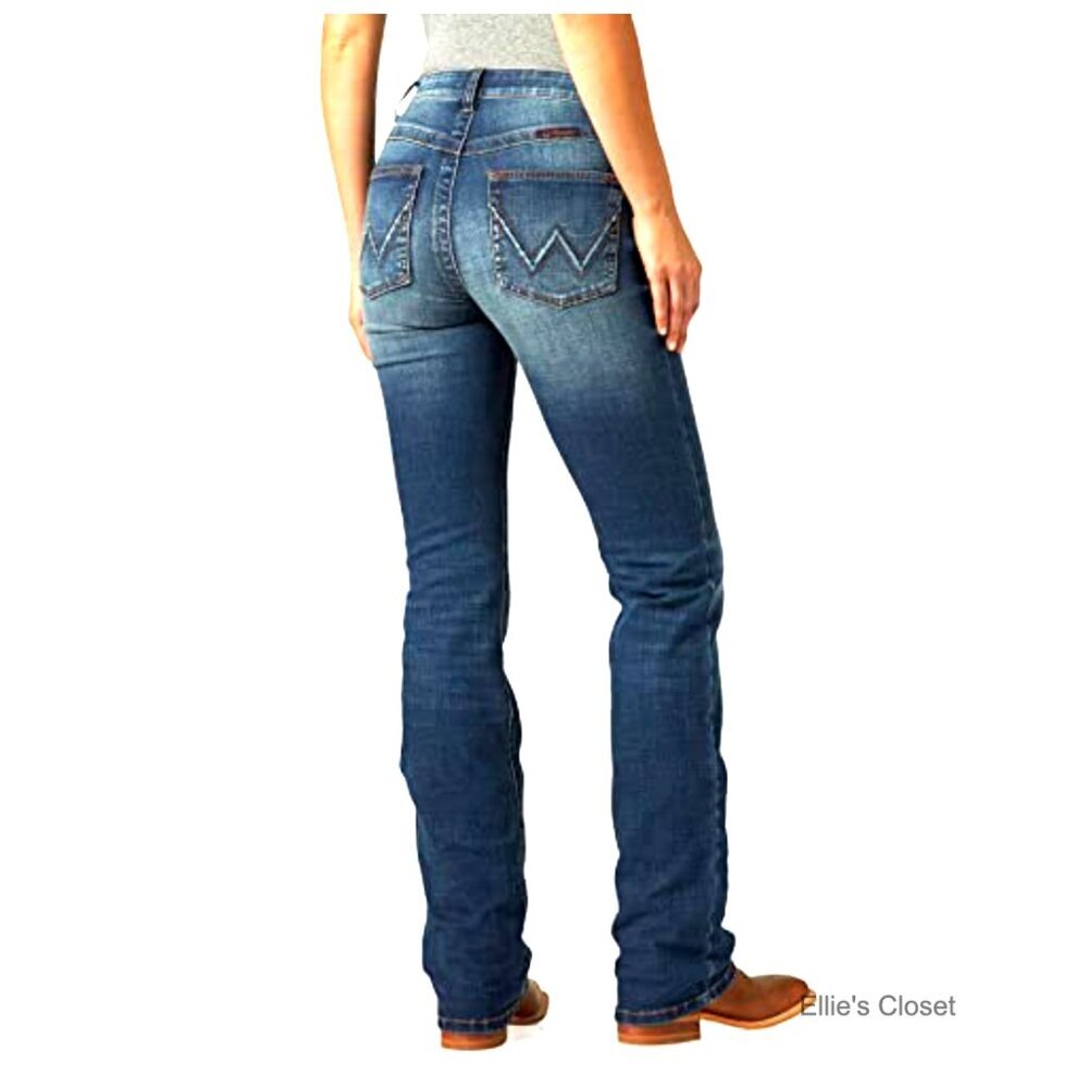 Premium Patch Mae Mid Rise Boot Cut Riding Jeans - Picture 2 of 7